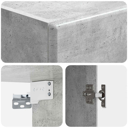 vidaXL Cabinet Set 2 pcs Concrete Grey Engineered Wood