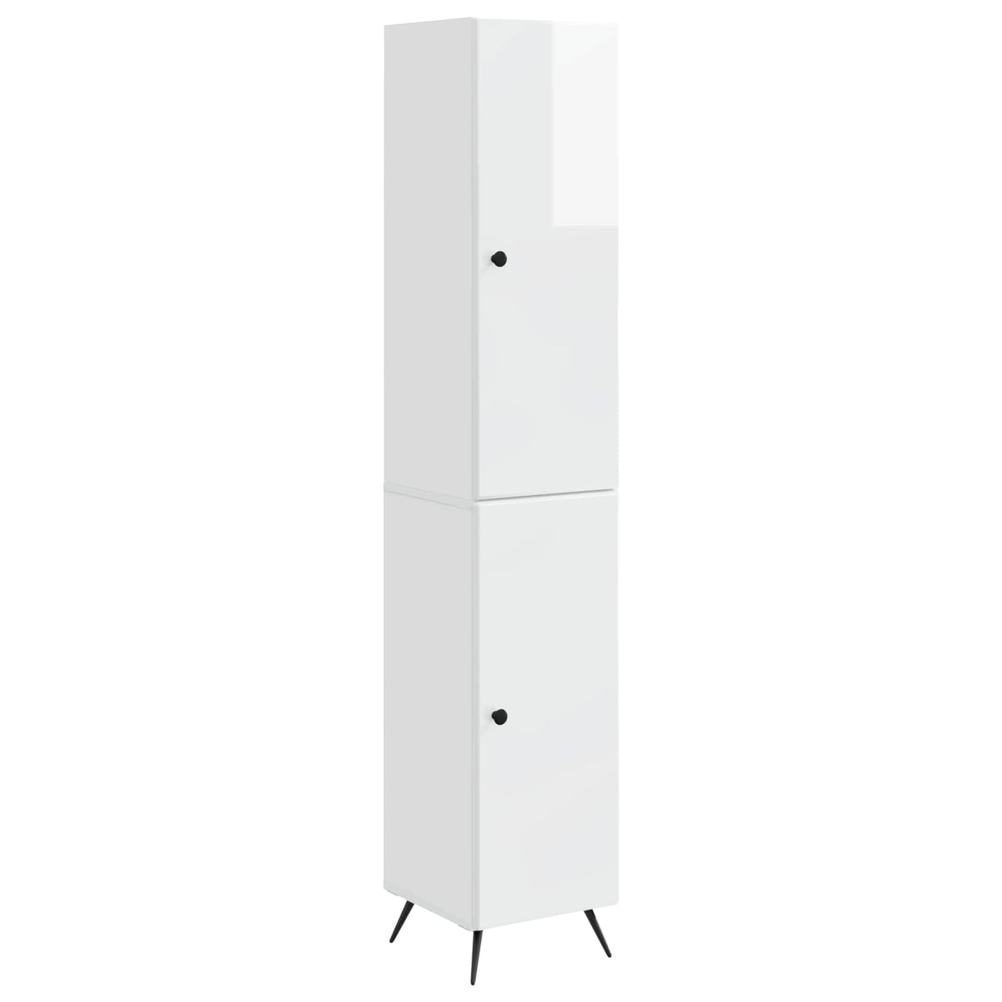 vidaXL Cabinet Set 2 pcs High Gloss White Engineered Wood