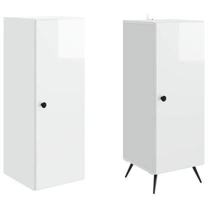 vidaXL Cabinet Set 2 pcs High Gloss White Engineered Wood
