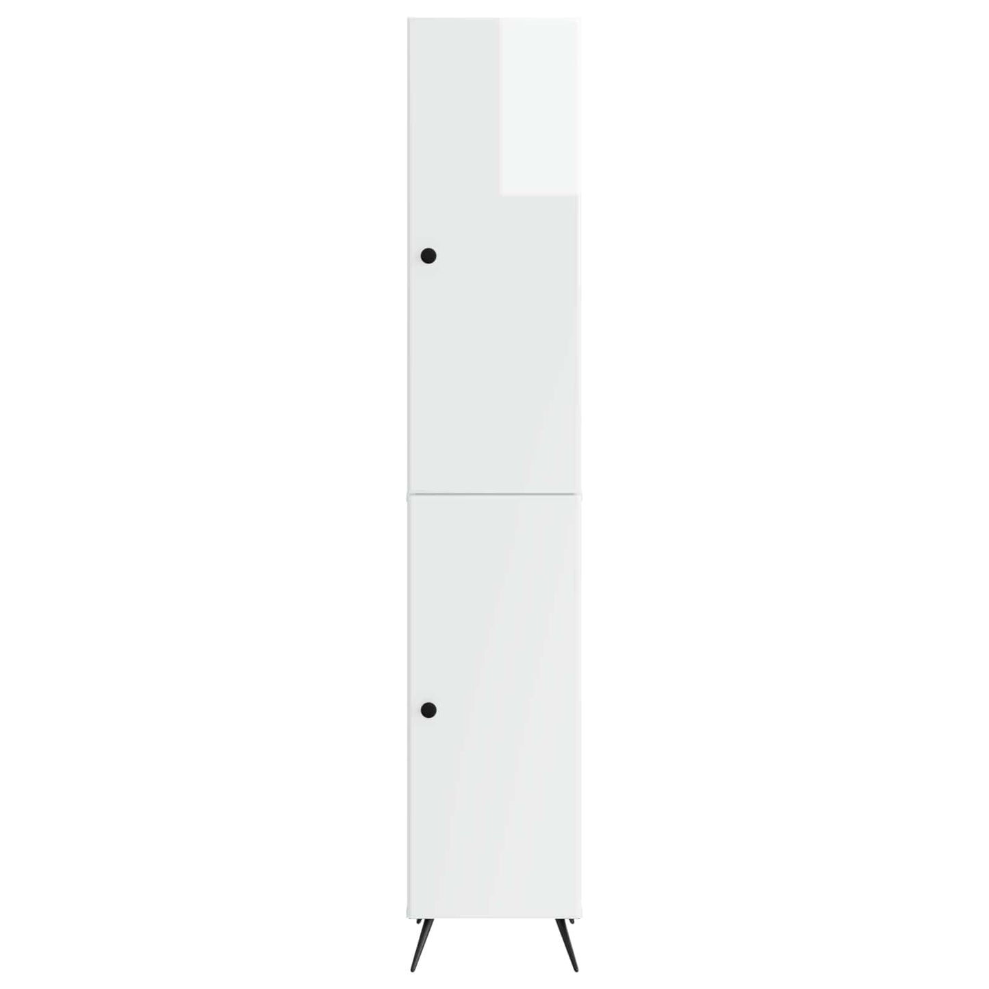 vidaXL Cabinet Set 2 pcs High Gloss White Engineered Wood
