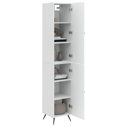 vidaXL Cabinet Set 2 pcs High Gloss White Engineered Wood