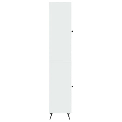 vidaXL Cabinet Set 2 pcs High Gloss White Engineered Wood