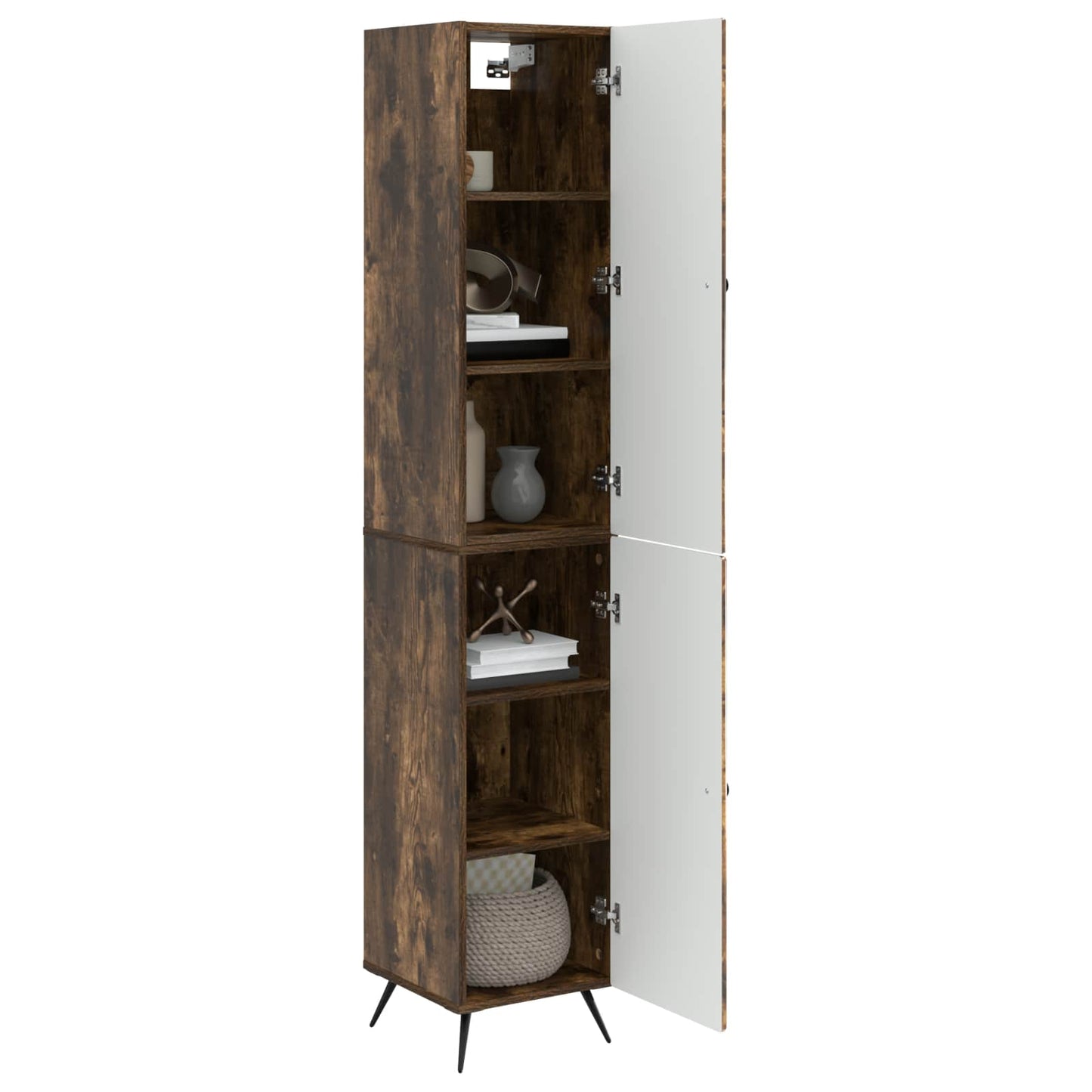 vidaXL Cabinet Set 2 pcs Smoked Oak Engineered Wood