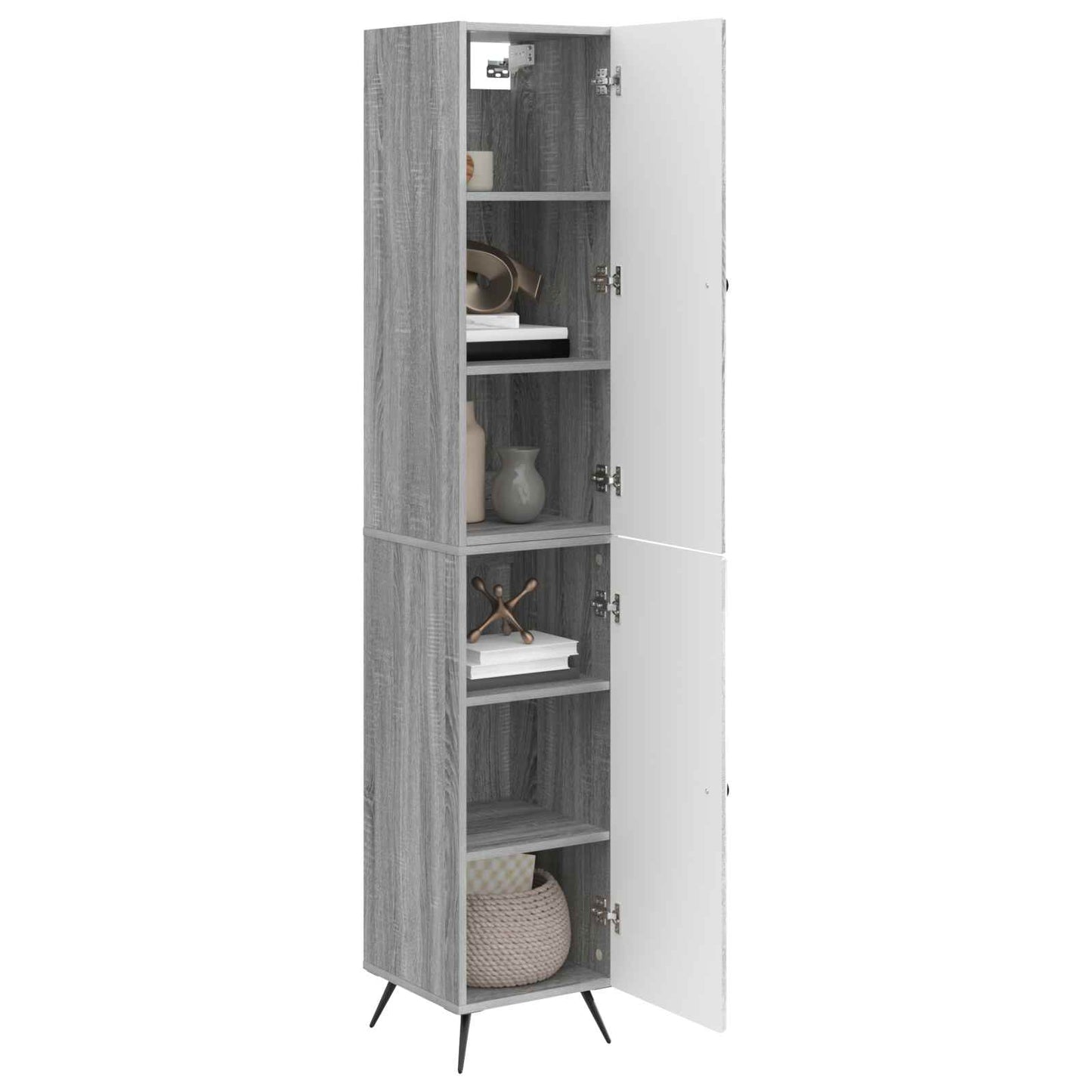 vidaXL Cabinet Set 2 pcs Grey Sonoma Engineered Wood