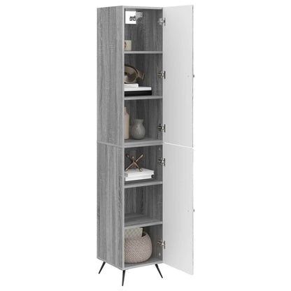 vidaXL Cabinet Set 2 pcs Grey Sonoma Engineered Wood