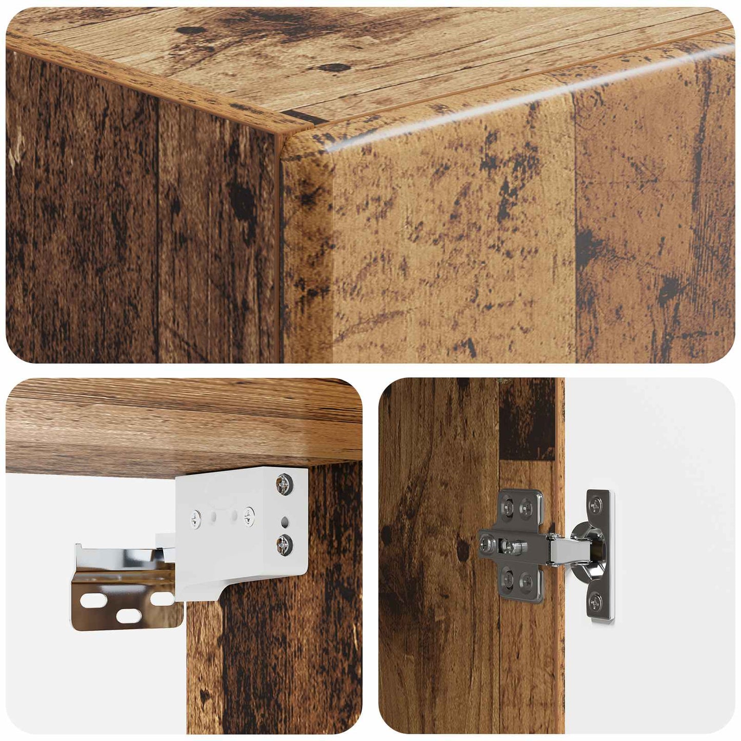vidaXL Cabinet Set 2 pcs Old Wood Engineered Wood