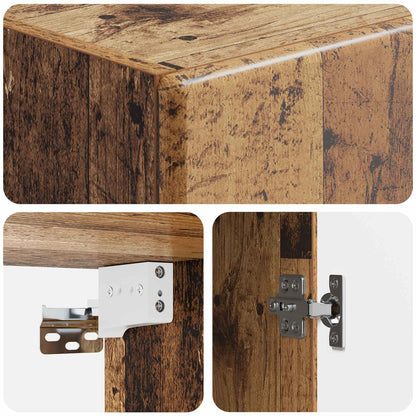 vidaXL Cabinet Set 2 pcs Old Wood Engineered Wood