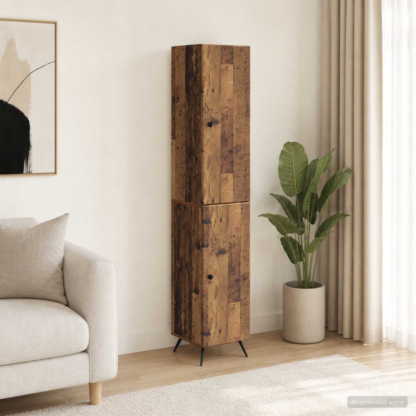 vidaXL Cabinet Set 2 pcs Old Wood Engineered Wood