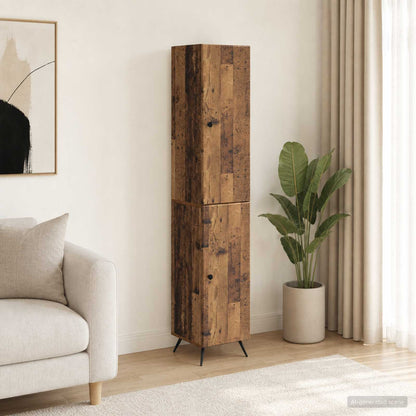 vidaXL Cabinet Set 2 pcs Old Wood Engineered Wood