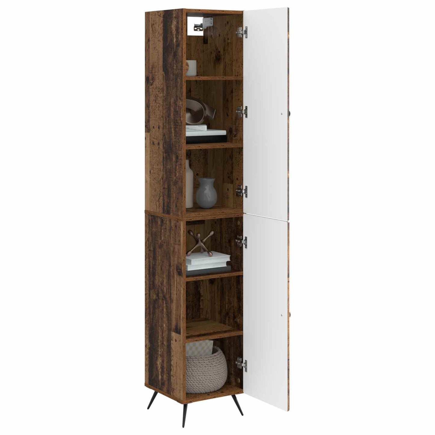 vidaXL Cabinet Set 2 pcs Old Wood Engineered Wood