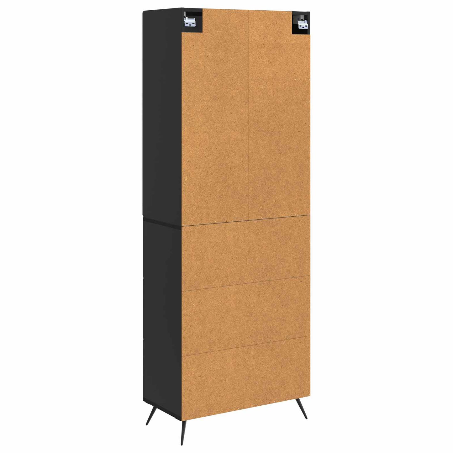vidaXL Cabinet Set 2 pcs 66 x 34.5 x 90 cm Engineered Wood Black