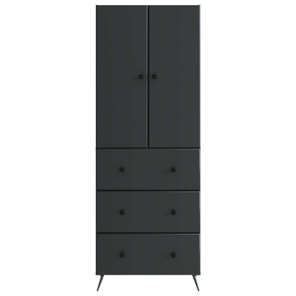 vidaXL Cabinet Set 2 pcs 66 x 34.5 x 90 cm Engineered Wood Black