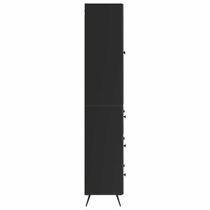 vidaXL Cabinet Set 2 pcs 66 x 34.5 x 90 cm Engineered Wood Black