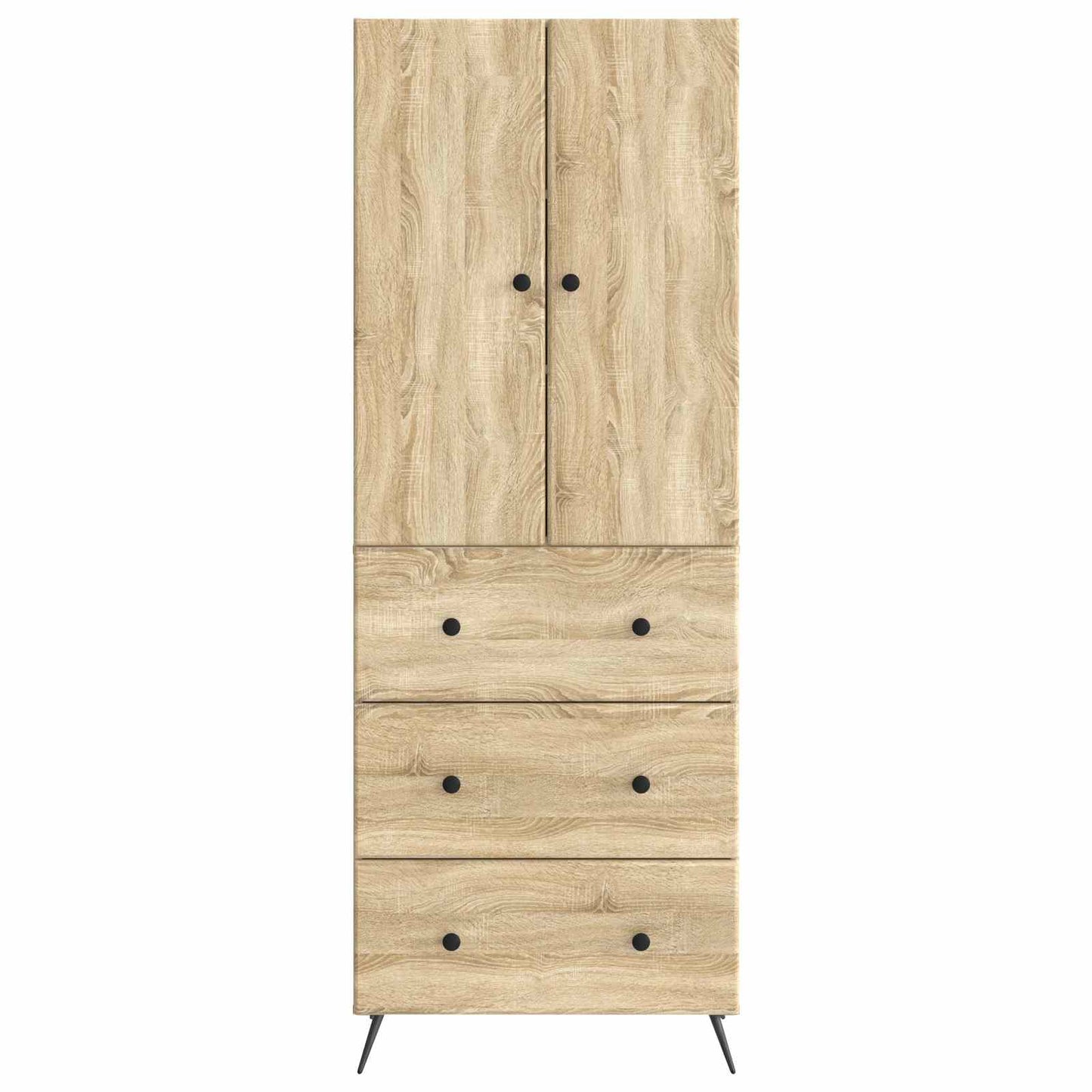 vidaXL Cabinet Set 2 pcs 66 x 34.5 x 90 cm Engineered Wood Sonoma Oak