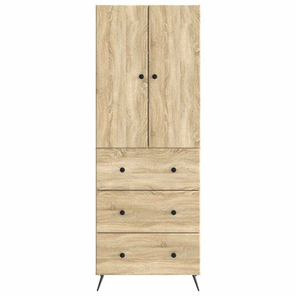 vidaXL Cabinet Set 2 pcs 66 x 34.5 x 90 cm Engineered Wood Sonoma Oak