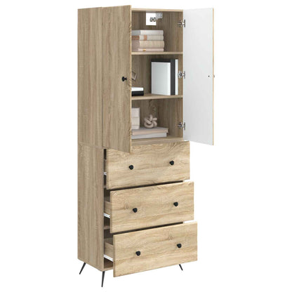 vidaXL Cabinet Set 2 pcs 66 x 34.5 x 90 cm Engineered Wood Sonoma Oak