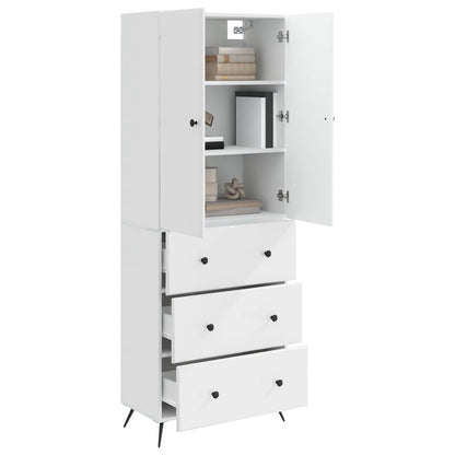 vidaXL Cabinet Set 2 pcs High Gloss White 66 x 34.5 x 90 cm
