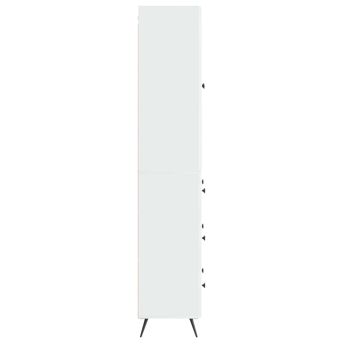 vidaXL Cabinet Set 2 pcs High Gloss White 66 x 34.5 x 90 cm