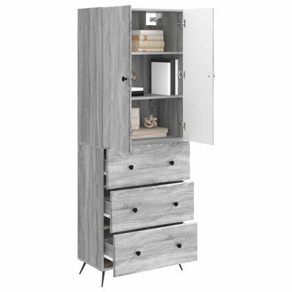 vidaXL Cabinet Set 2 pcs Grey Sonoma 66 x 34.5 x 90 cm Engineered Wood