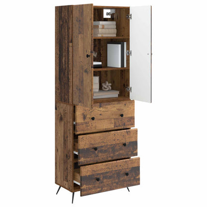 vidaXL Cabinet Set 2 pcs 66 x 34.5 x 90 cm Engineered Wood Old Wood