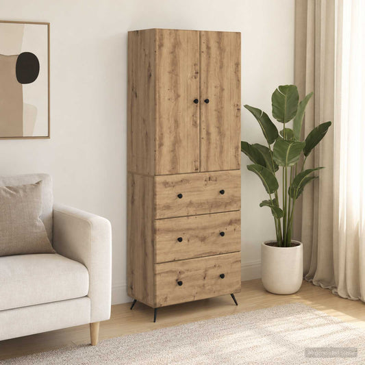 vidaXL Cabinet Set 2 pcs Artisan Oak 66 x 34.5 x 90 cm Engineered Wood