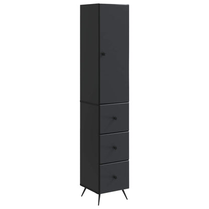 vidaXL Cabinet Set 2 pcs Black 34.5 x 34.5 x 90 cm Engineered Wood