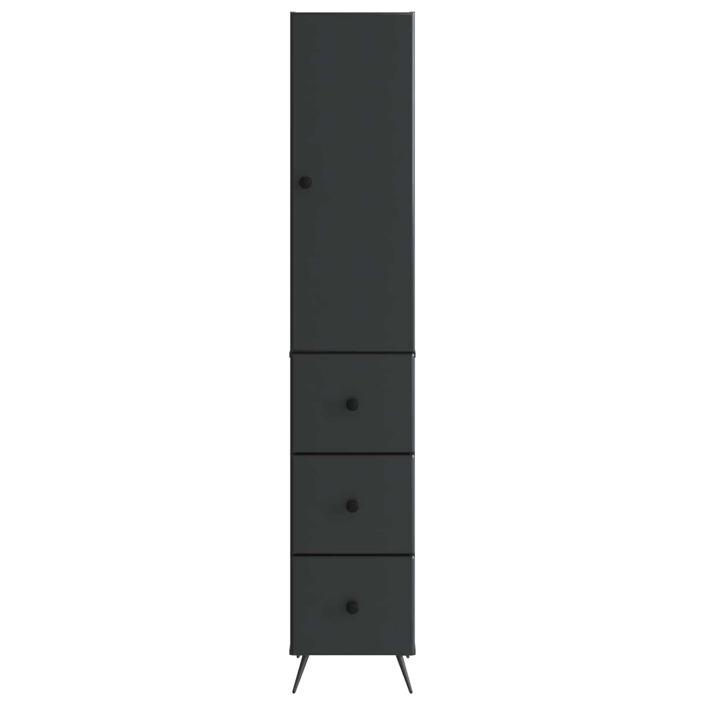 vidaXL Cabinet Set 2 pcs 34.5 x 34.5 x 90 cm Engineered Wood Black