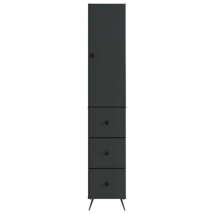 vidaXL Cabinet Set 2 pcs 34.5 x 34.5 x 90 cm Engineered Wood Black