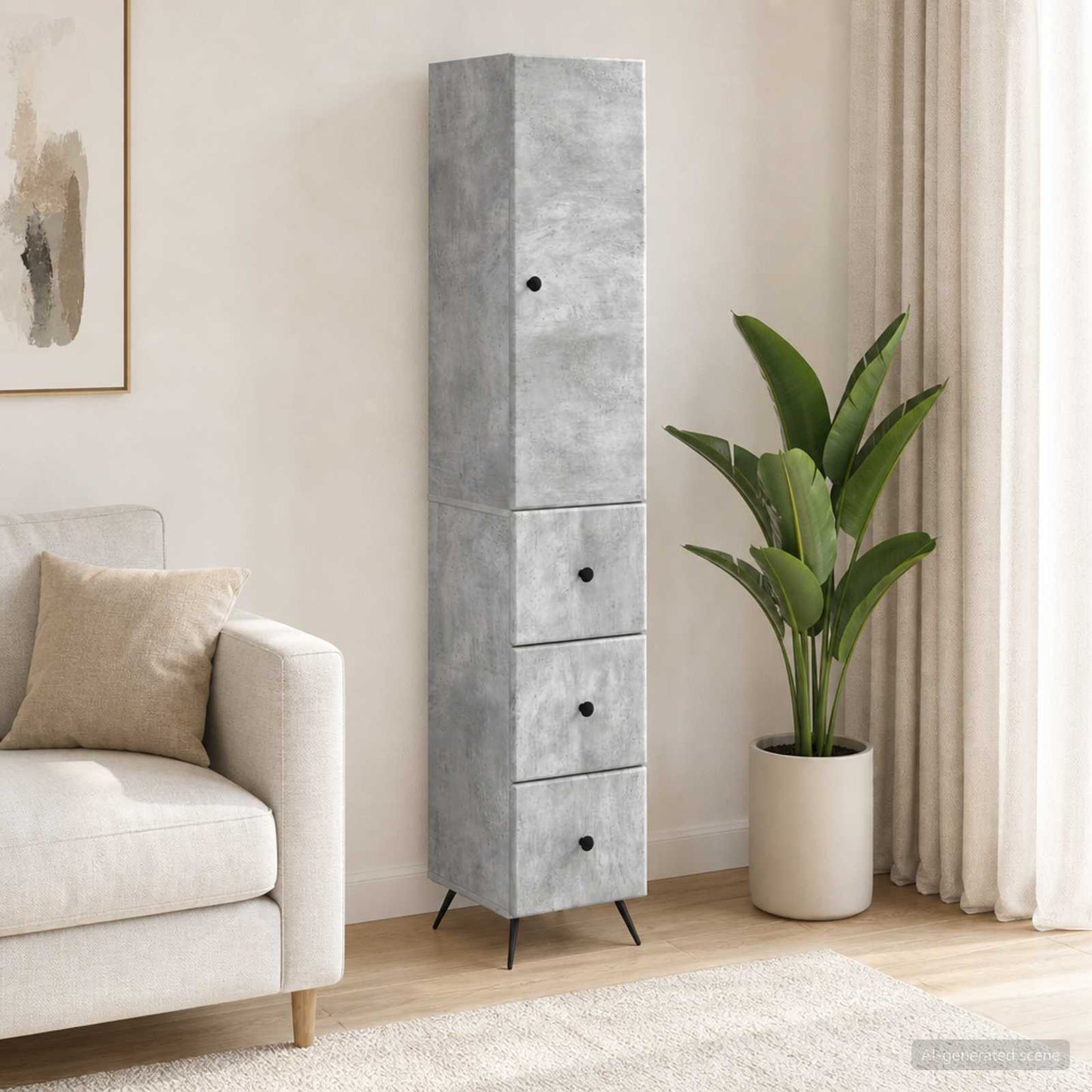vidaXL Cabinet Set 2 pcs 34.5 x 34.5 x 90 cm Engineered Wood