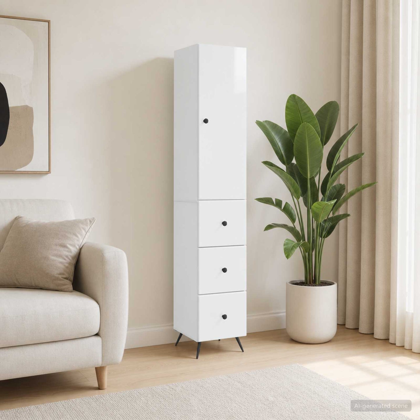 vidaXL Cabinet Set 2 pcs 34.5 x 34.5 x 90 cm Engineered Wood