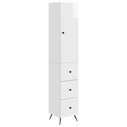 vidaXL Cabinet Set 2 pcs High Gloss White 34.5 x 34.5 x 90 cm