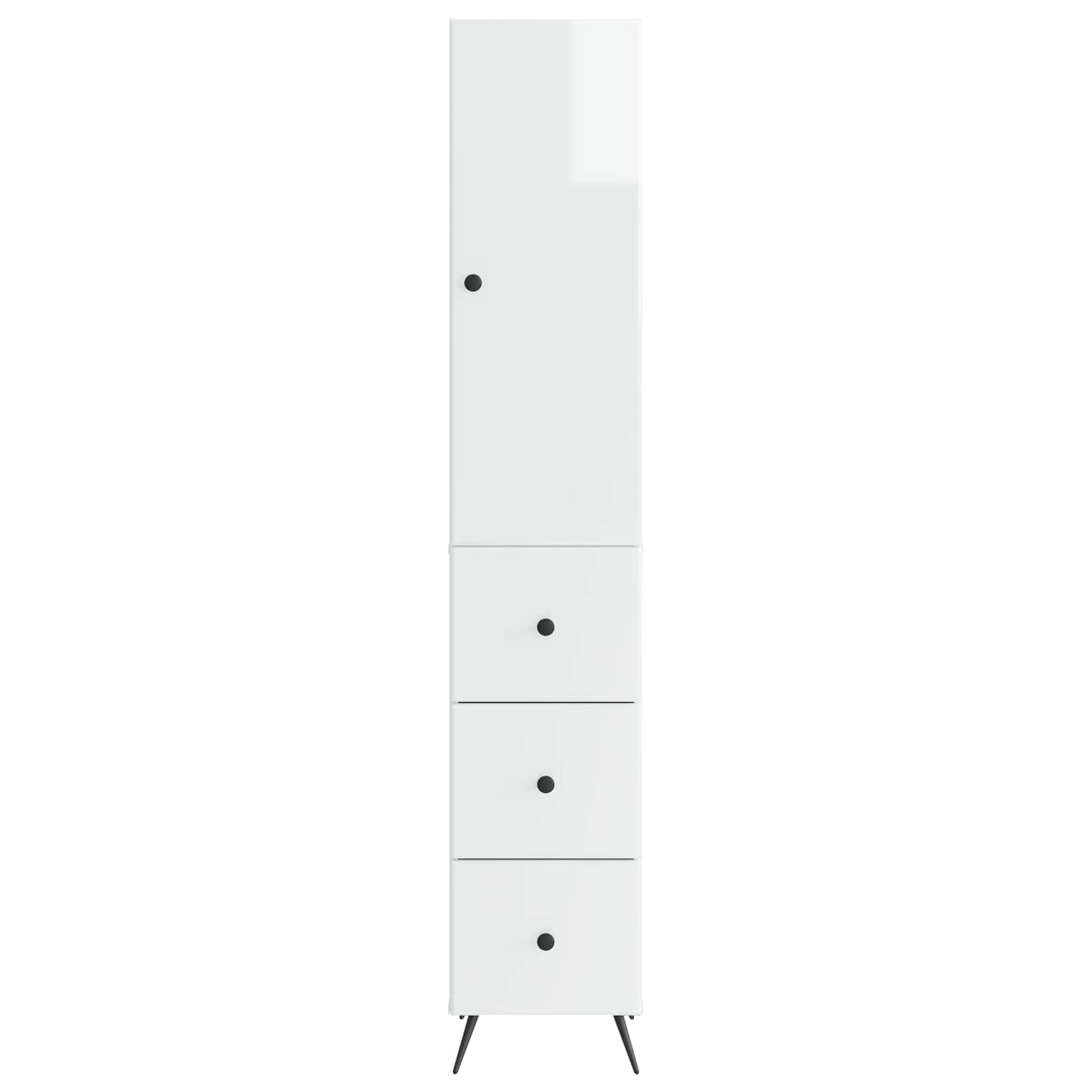 vidaXL Cabinet Set 2 pcs High Gloss White 34.5 x 34.5 x 90 cm