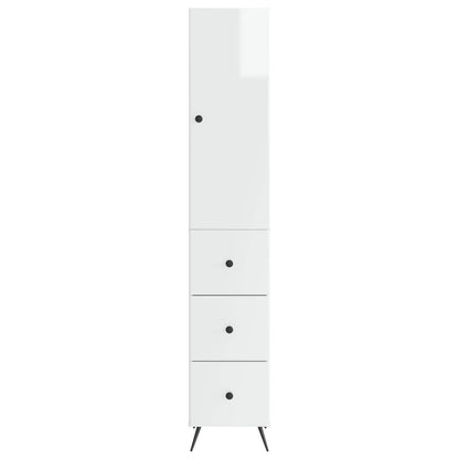 vidaXL Cabinet Set 2 pcs High Gloss White 34.5 x 34.5 x 90 cm
