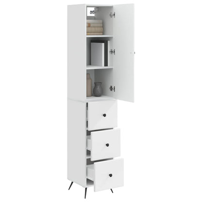 vidaXL Cabinet Set 2 pcs High Gloss White 34.5 x 34.5 x 90 cm