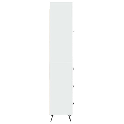 vidaXL Cabinet Set 2 pcs High Gloss White 34.5 x 34.5 x 90 cm