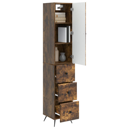 vidaXL Cabinet Set 2 pcs Smoked Oak 34.5 x 34.5 x 90 cm