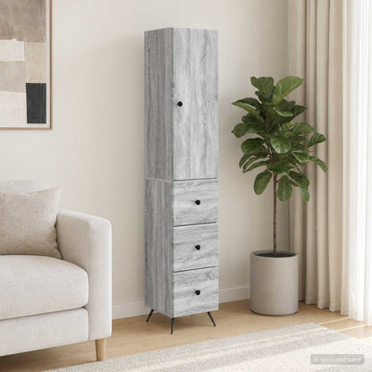 vidaXL Cabinet Set 2 pcs 34.5 x 34.5 x 90 cm Engineered Wood