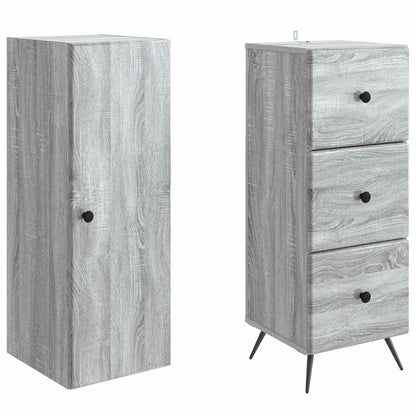 vidaXL Cabinet Set 2 pcs Grey Sonoma 34.5 x 34.5 x 90 cm