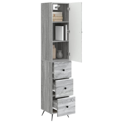 vidaXL Cabinet Set 2 pcs Grey Sonoma 34.5 x 34.5 x 90 cm