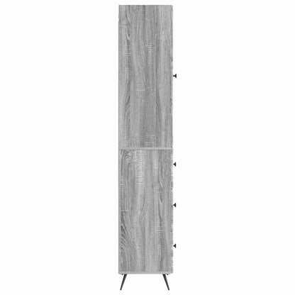 vidaXL Cabinet Set 2 pcs Grey Sonoma 34.5 x 34.5 x 90 cm