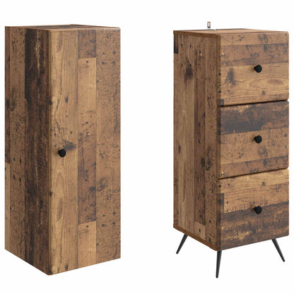vidaXL Cabinet Set 2 pcs 34.5 x 34.5 x 90 cm Engineered Wood Old Wood