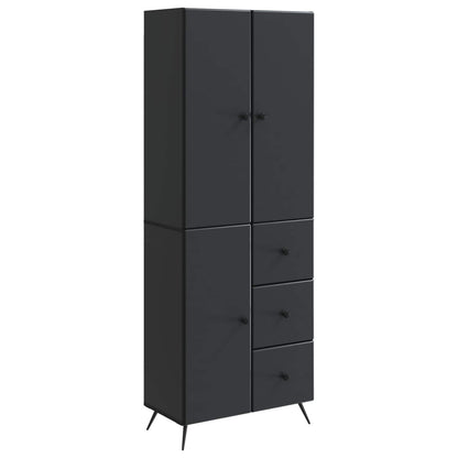 vidaXL Cabinet Set 2 pcs Black Engineered Wood