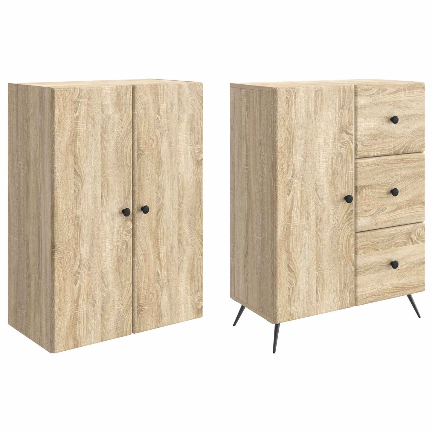 vidaXL Cabinet Set 2 pcs Sonoma Oak Engineered Wood