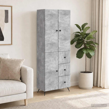 vidaXL Cabinet Set 2 pcs Concrete Grey Engineered Wood