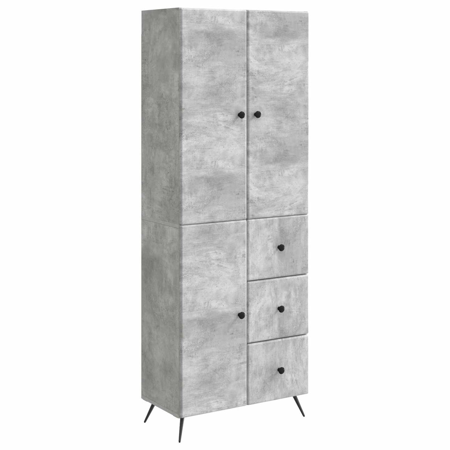vidaXL Cabinet Set 2 pcs Concrete Grey Engineered Wood