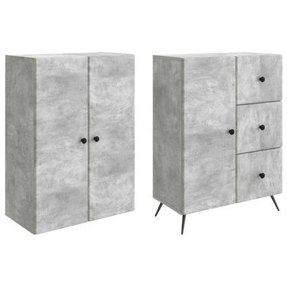 vidaXL Cabinet Set 2 pcs Concrete Grey Engineered Wood