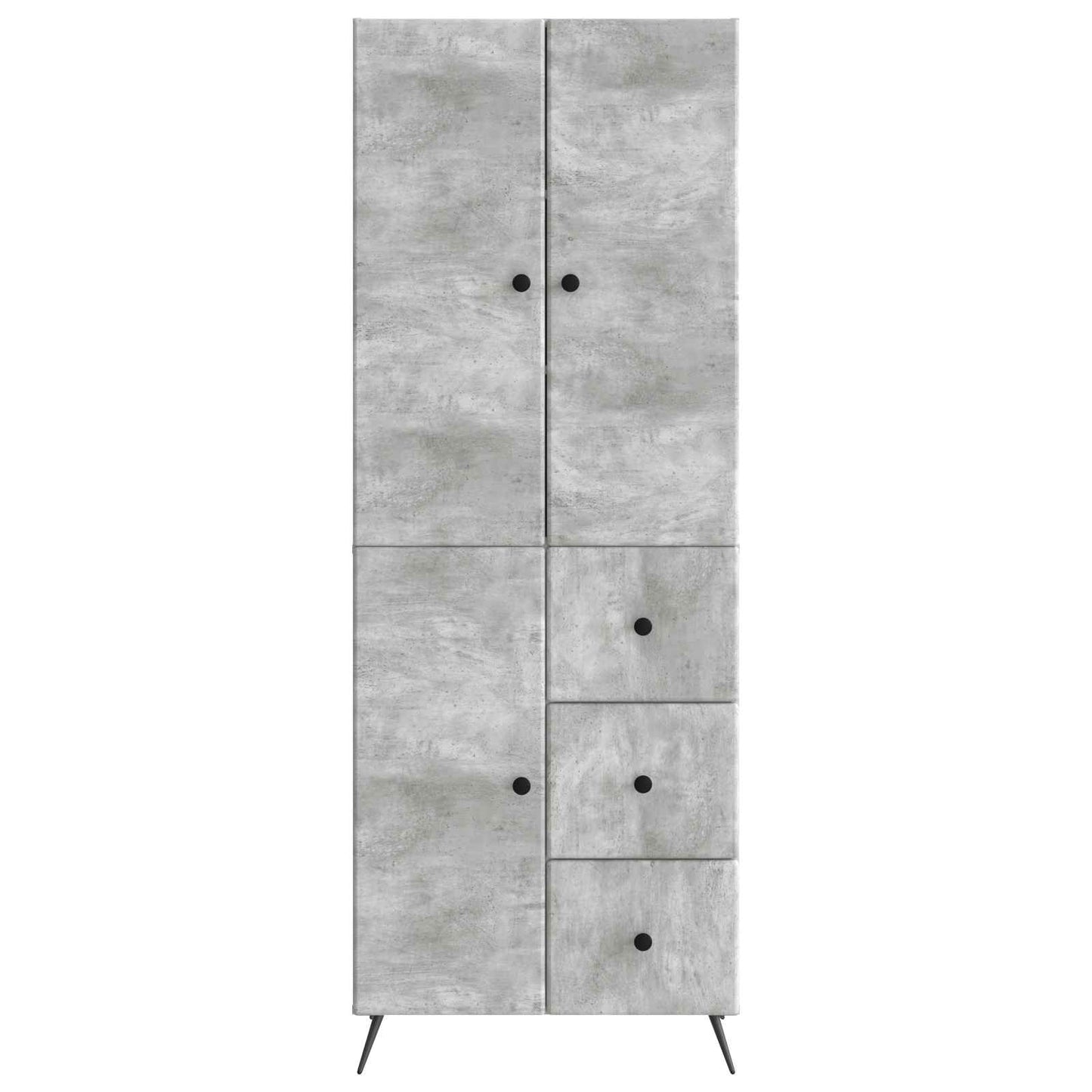 vidaXL Cabinet Set 2 pcs Concrete Grey Engineered Wood