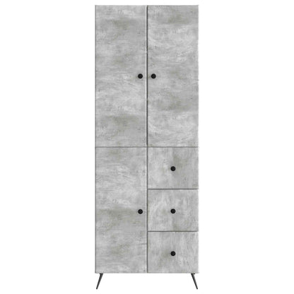 vidaXL Cabinet Set 2 pcs Concrete Grey Engineered Wood