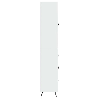 vidaXL Cabinet Set 2 pcs High Gloss White Engineered Wood