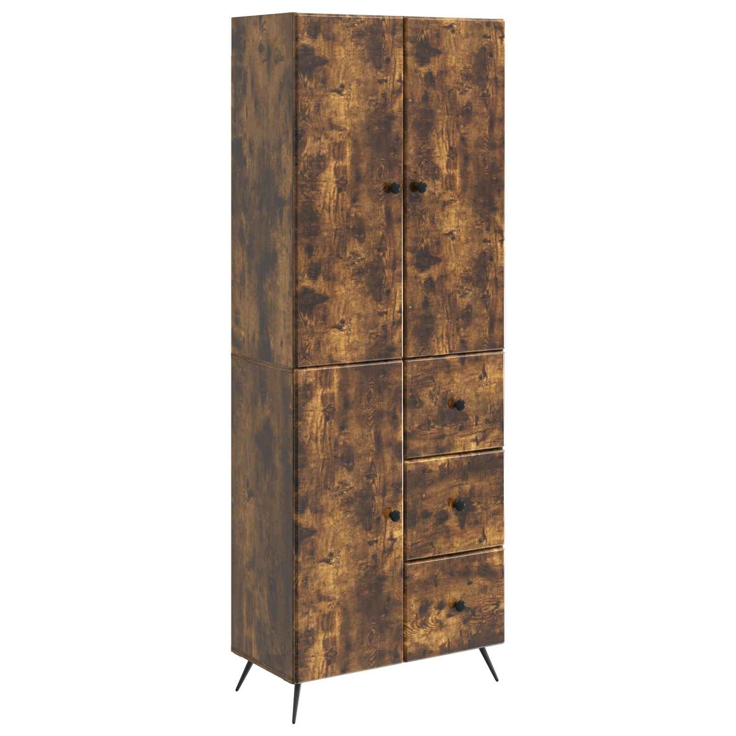 vidaXL Cabinet Set 2 pcs Smoked Oak Engineered Wood